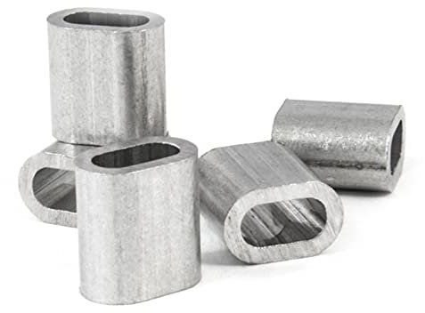 Aluminium Wire Rope Ferrules Crimping Sleeve Also for Marine Stainless Steel (10, 1mm)