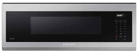 SAMSUNG 1.1 Cu Ft Smart SLIM Over the Range Microwave Oven w/ 550 CFM Hood Vent, Wi-Fi, Voice Control, LED Light Bar, Sensor Cook, 1100 Watt, ME11A7710DS/AA, Fingerprint Resistant Stainless Steel