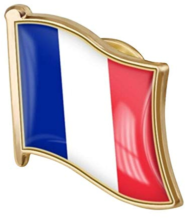 Luxylei République française Drapeau épinglette métal épinglette Broche France de Drapeau Badges nationaux Badges Souvenir Cadeau Chiffons Sacs Accessoire