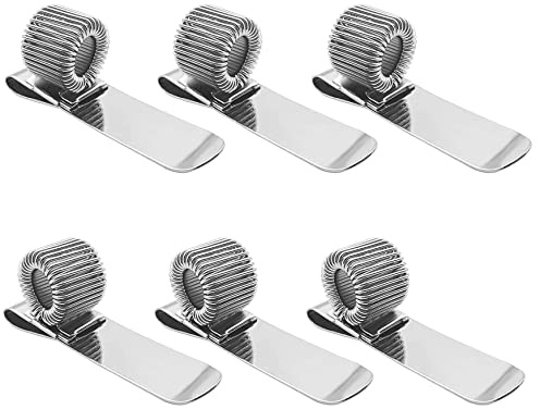 BOBOZHONG Clip de Poche pour Stylo,6PCS métal Pen Holder Simple Porte-styloen Métal,Pinces à Crayons avec Clip Réglables Stylos avec Boucle à Ressort pour Bureau,Médecins,Infirmières(2 modèles)