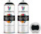 Veronite® Matt Black RAL 9005 Spray Paint | Double Pack 2 x 400ml | All-in-one Primer, Undercoat & Topcoat, Satin Finish | Ideal for Metal, Furniture, Plastic, Ceramic, Wood | 2 x 400ml Double Pack