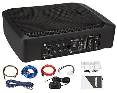 Amplificador Coche, Amplificadores de subwoofer for automóvil Clase D HiFi Delgado Debajo del Asiento Bajo Alimentado por Altavoz de automóvil Subwoofer Power Processo