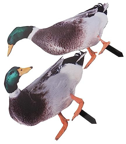 MINAOLULUS Statue en Acrylique Décorative Double Face De Canard pour Jardin Et Pelouse Extérieure, Modèle Extérieur Résistant, Ornement Décoratif Réaliste pour Cour Et Espace Vert