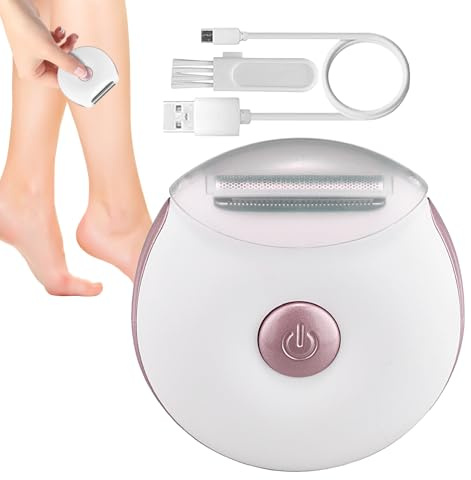 Rasoir électrique pour femme | Rechargeable par USB | Rasoir électrique pour femme | Sec et humide étanche Tête amovible pour peaux sensibles Soin quotidien des jambes, des bras, des aisselles