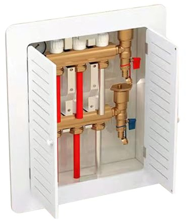 WANGCEPLSD Cubreradiador, Mueble Radiador de Pared para Radiador Antiguo con 2 Puertas, Material de Lámina de PVC, Rejilla Hueca, Tubos de Protección(50 * 50cm/20 * 20in)