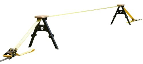 Gibbon SlackYard - Slackline Autoportante Jardin sans Arbres - Système A-Frame Réglable 28-43cm - Longueur 1 à 5m - Ancrage Vis de Terre - Charge Max 180 kg - Kit Complet