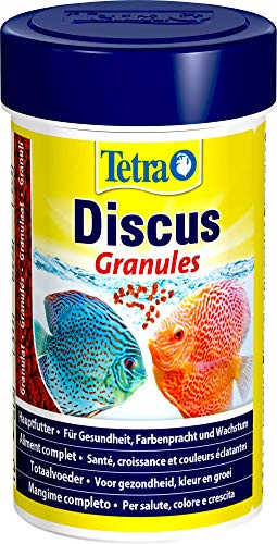 Tetra Discus Granules – fiskfoder för alla diskusfiskar, främjar hälsa, färgprakt och tillväxt, 100 ml burk | Granulatform | Främjar hälsa, färg och tillväxt