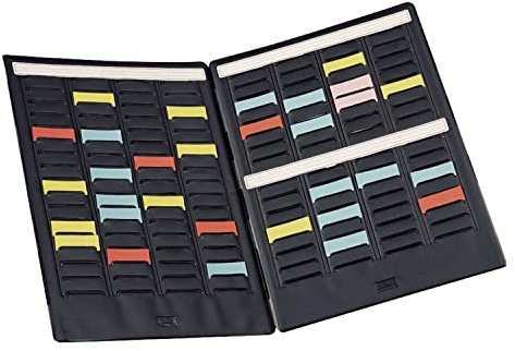 Nobo, Kit Mini Planning Fiches T Portable, 4 Volets, 4 Colonnes Indice 1,5, 17 Fentes, 272 Fiches, Pour Planning d’Équipe et Tâches, Bureau Usine, 3084200