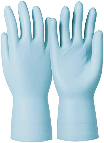 Honeywell KCL Dermatril® P743 Gants de Protection Chimique en Nitrile, Jetables, Imperméables, Sans Poudre, Bleu, Taille 9L, 074309082C (Boîte de 50 Pièces)