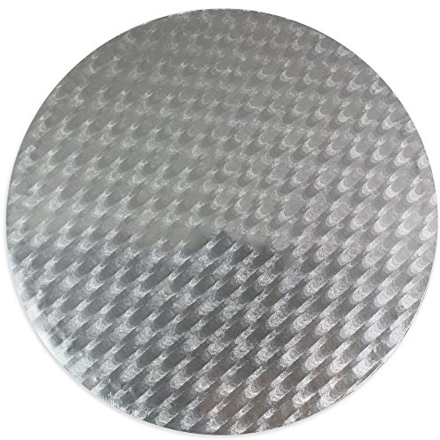 PME CCR816 Tarjeta Redonda para Tartas de 17 cm, Cartón, Plateado, 7 Inches