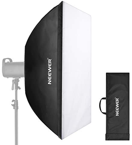 NEEWER 60 X 90cm/23,6 X 35,4 Difusor de Luz Suave Softbox Rectangular, Compatible con NEEWER S10 - 300W/400W/300W PRO/400W PRO/Vision 4/CB60/CB100/CB150 y Otras Luces de Montaje Bowens, con Bolsa