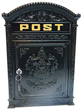 Cast Metal Post Box/Mail Box Wall Mounted Traditional Style - Vintage Green