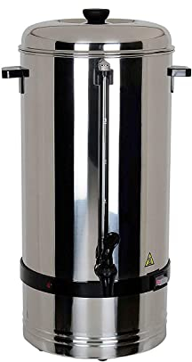 L2G - Percolateur 15 Litres - Machine à Café à Filtre Permanent Inox + Thermos Café Inox - Robinet Anti-Gouttes - Indicateur de Niveau - 100 Tasses - Ø265 mm x H.600 mm