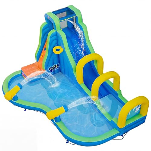 COSTWAY Castillo Hinchable para Niños con Tobogán Acuático 478x 366x242centímetros Infantil Castillo Inflable (sin soplador)
