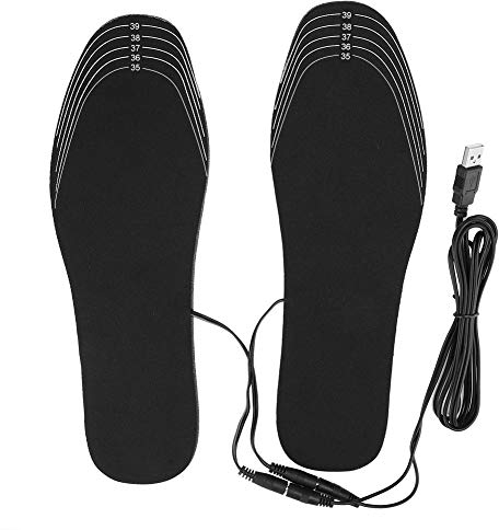 Fußwärmer, Zuschneidbar Winter USB wiederaufladbare Heizung Einlegesohlen Beheizbare Einlegesohlen Thermosohlen Elektronische Heizung Warme Einlegesohlen Beheizte Schuheinlagen(L 41 45)