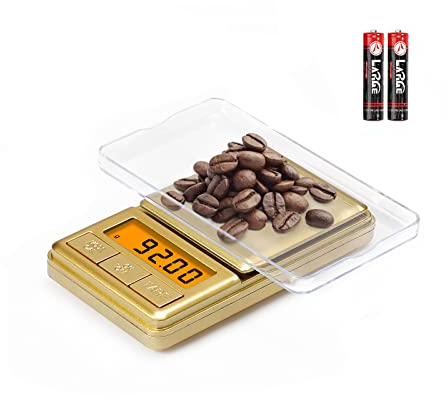 UNIWEIGH Mini-Taschenwaage, 100 g/0,01 g, digitale Gramwaage mit Abdeckung, kleine Reise-Unzen-Waage für Pulver, Kräuter, Schmuck, Lebensmittel, Münzen (Batterie im Lieferumfang enthalten)