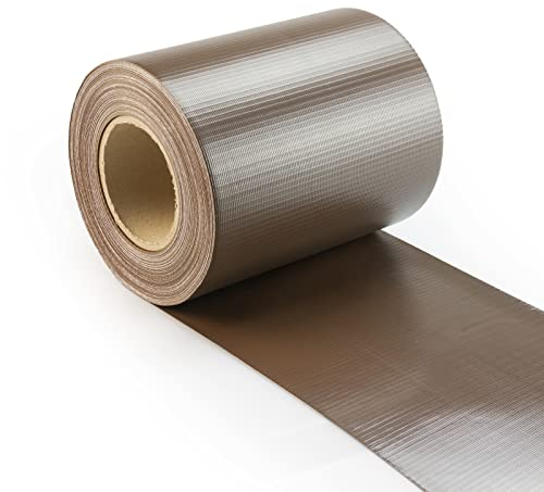 Seiletech.de Tiras de protección visual, marrón, 19 cm x 26 m, 1200 g/m², lámina para vallas, protección visual, material de jardín, estabilización UV, resistente a roturas, rollo de PVC