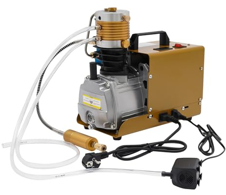 PCP kompressor, 300 bar elektrisk kompressor, högtryck, luftkompressor, pump 220 V, elektrisk pump för 0–6,8 l, paintball och dykflaskor kompressor/Scuba luftkompressor