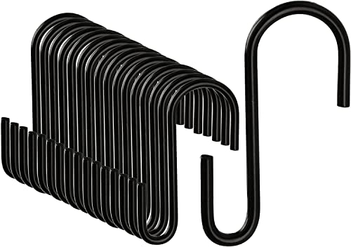 DONQL 30 Pièces S Metal, Crochets Et Patères En Acier Inoxydable pour La Maison, Suspension Ustensiles de Cuisine, Casseroles Et Vêtements (Noir)