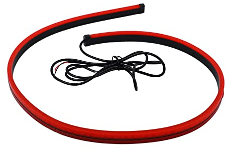 Cuifati Barre de Bande de Troisième Feu Stop à LED, Lumière Rouge Flexible étanche, Feu Stop à élevé, Universel pour Voiture avec 100 Cm de Longueur