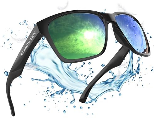 STANDWERK® Polarisierte Schwimmfähige Sonnenbrille [UV400, Kategorie 3] - Für Herren und Damen, Sport