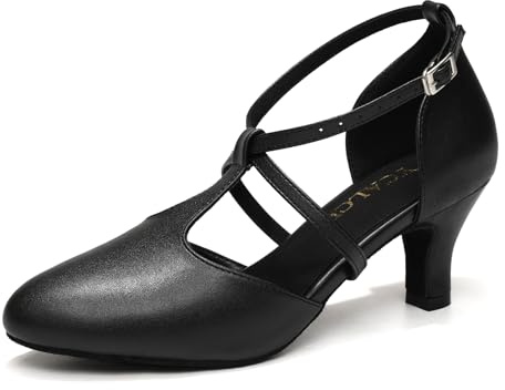 YCALCP Zapatos de Baile Latino Mujer Moderno Bachata Profesional Tango Vals Salsa,272-Negro-6CM,36.5 EU