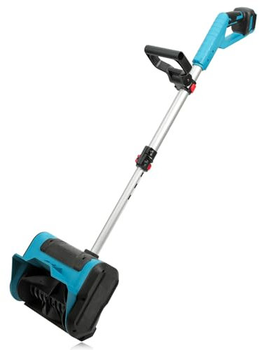 ﻿ ﻿ ﻿ Akku-Schneefräse,Akku Schneefräse für 18V Batterie, Handgeführte Schneefräse, Bürstenloser Motor, Wurfweite 8M, Reinigungsbreite 25CM, kehrmaschine Akku für Terrassen, Gehwege (ohne Akkus)