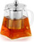 PluieSoleil Glass Teapot 550ml Teapot for One with Heat Resistant Stainless Steel Infuser Perfect for Tea and Coffee