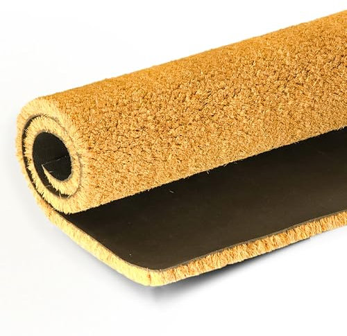 Trendi Cut-to-Size Coir Matting: Durable, Front Doors Entrance Mats - Dirt-Trap Coconut Fiber, Non-Slip Design, Tough Bristles - Pet Friendly-Welcome Mat Indoor & Outdoor (40cm x 60cm (0.4m x 0.6m))