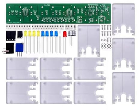 Quystetes Kit électronique de contrôle du son LED à monter soi-même, musical, colonne audio, affichage PCB, kit d'entraînement à souder LM358 LM339