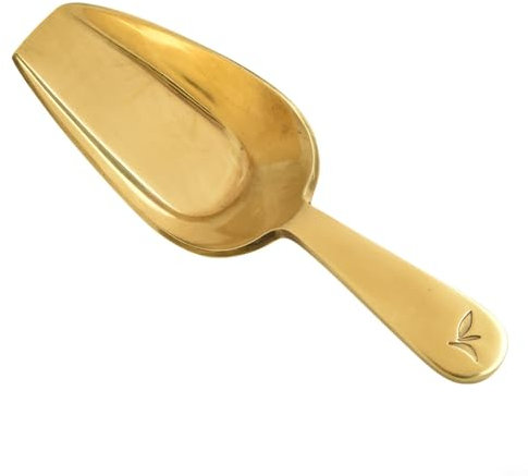 Cuillère à thé en laiton pour mesurer les feuilles de thé en vrac et les épices, un essentiel de cuisine (A)