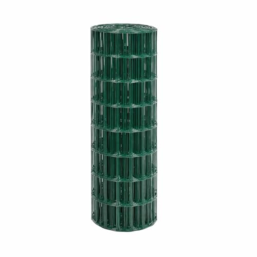 Malla Ganadera Metálica Plastificada Galvanizada Electrosoldada Verde, Red Pastoral Fuerte de Alta Resistencia, Cerca Forestal Europlast, Rollo de 25 metros de Largo (0.60 metros de Alto)