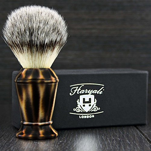Haryali London Hand Assembled Imitation Horn Handle (Synthetic Soft Shaving Brush) Sophist Collection & Design by Haryali London.