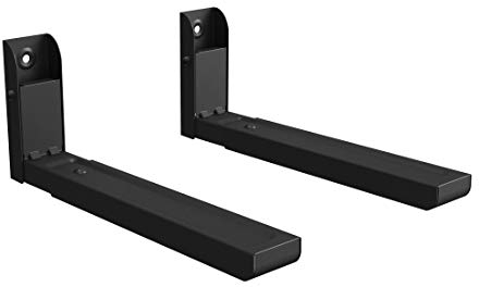 Part King Heavy Duty Black Universal Wall Mounting Shelf Bracket with Adjustable Arms 325-492mm