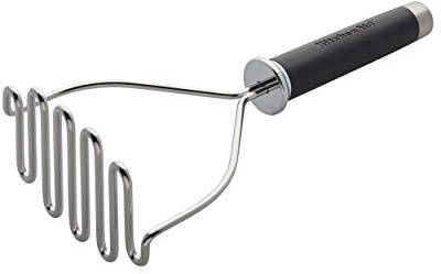 KitchenAid Gourmet Stainless Steel Wire Masher, 10.24-Inch, Black