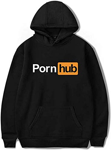 Herr dam huvtröja pornhub skrift hip hop casual sport huvtröja varm sammet foder höst vinter långärmad tröja meddelande tröja