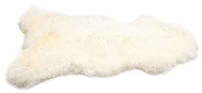 Decorating Sheepskins Premium Merino Schaffell Echt Groß, Lammfell Echt Weiß 130-140 cm, geruchlos, Fell für Stuhl, Alternative zu Kunstfell, Lammfell Teppich für das Sofa, Lammfelle, Schaffelle