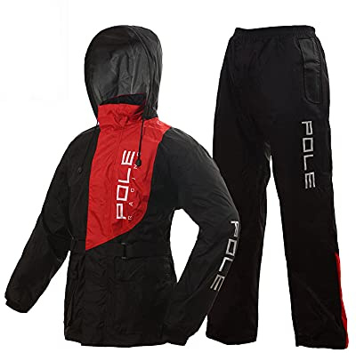 Rain Suits for Men and Women Waterproof,Motorcycle Rain Suit Waterproof Rain Jacket and Pants Set Rain Suit,Red,L