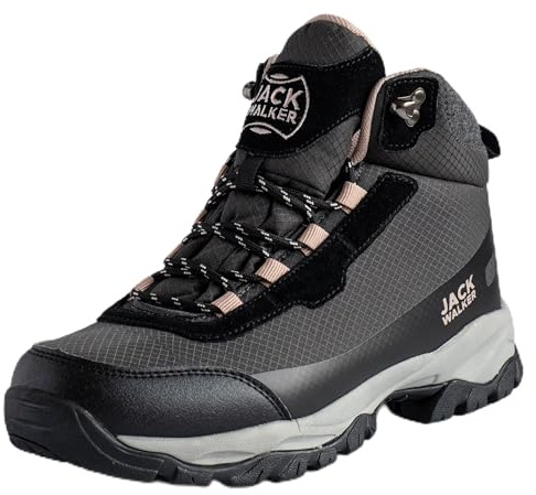 Jack Walker Women Waterproof Hiking Boots Lightweight Trekking Walking Shoes Pink JW4005 (5 UK)