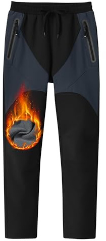 MoFiz Kids Winter Fleece Hiking Insulated Snowboard Pants Kids Girls Waterproof Snow Ski Pants Black 6-7