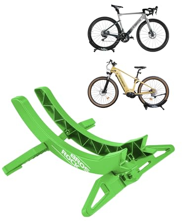ROCKBROS Fahrrad-Bodenständer, verstellbare Fahrradständer Parkständer für alle 26–80mm breiten Fahrradreifen für die Aufbewahrung von MTBs und Rennrädern im Innenbereich Grün