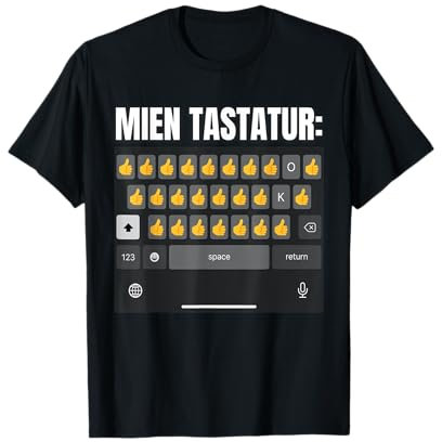 meine Tastatur Daumen hoch Nachricht für Papas Lustige T-Shirt