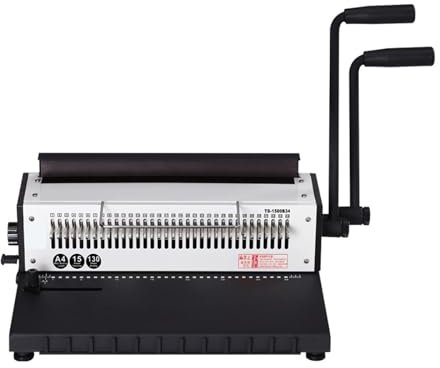 Bindegerät, 34 löcher Doppel Wire-O Stanz Bindemaschine A3A4 for Bücher Puncher Binder, for Büro, Schule, Business, für A4, A5 oder kleinere Formate