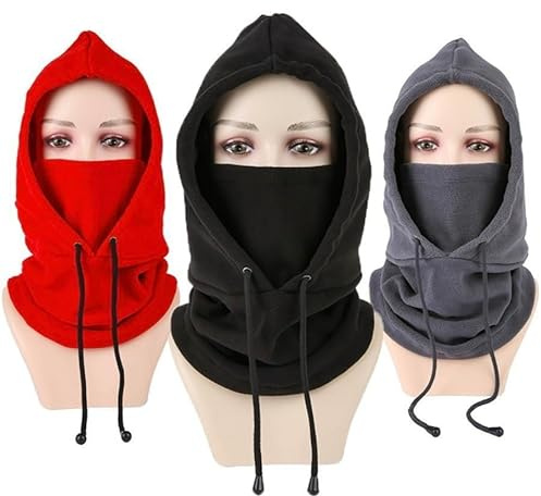 comvastars Balaclava ansiktshuva, skidmask, skidmask män, balaclava för kvinnor och män – UV-skydd, vindtät varm, motorcykel, snowboard för cykling utomhussport (svart)