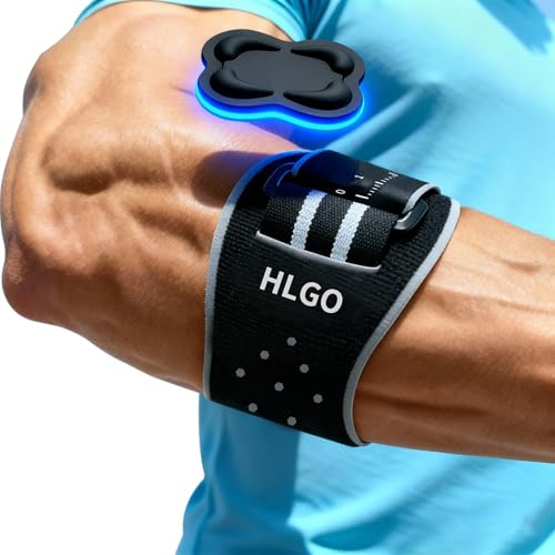 HLGO Tennis Elbow Brace Support for Men and Women Adjustable Forearm Strap with Removable Compression Pad for Tennis Elbow Golfers Elbow Tendonitis Relief for Sports Work Daily Use Black