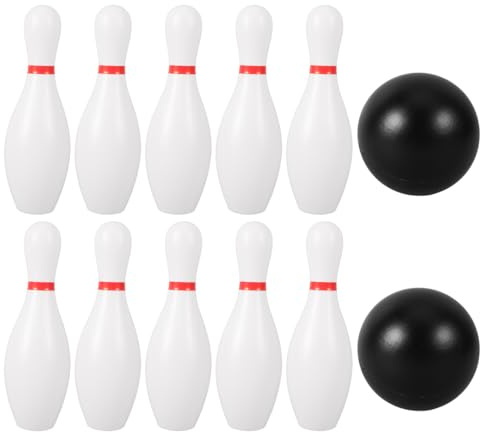 WRITWAA Bowling Set Kinder 10 Kegel 2 Kugeln Kunststoff