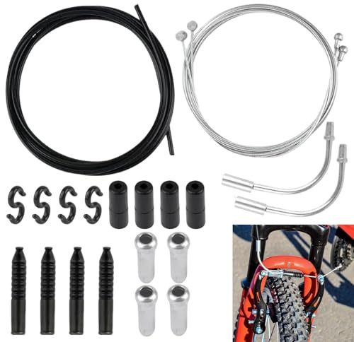 HONRIGO Dual-End Brake Cable Set, Universal Bike Shifter Kit, Inner Cable with 90° V Brake Manifolds, Compatible with Mountain & Road Bikes