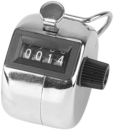 infactory Zähler: Handzähler aus Metall (Handzählgerät, Einhandzähler)
