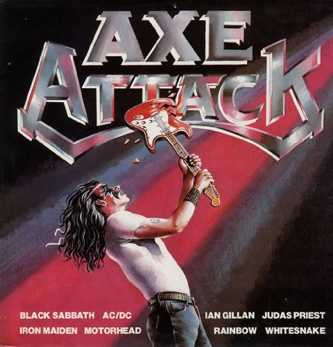 AXE ATTACK VINYL LP COMPILATION[NE1100]1980 AC/DC/RAINBOW/BLACK SABBATH MORE..