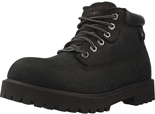 Skechers Men's Sergeants Verdict Chukka Boot, Black Waterproof Oiled Smoot.5Leather, 10.5